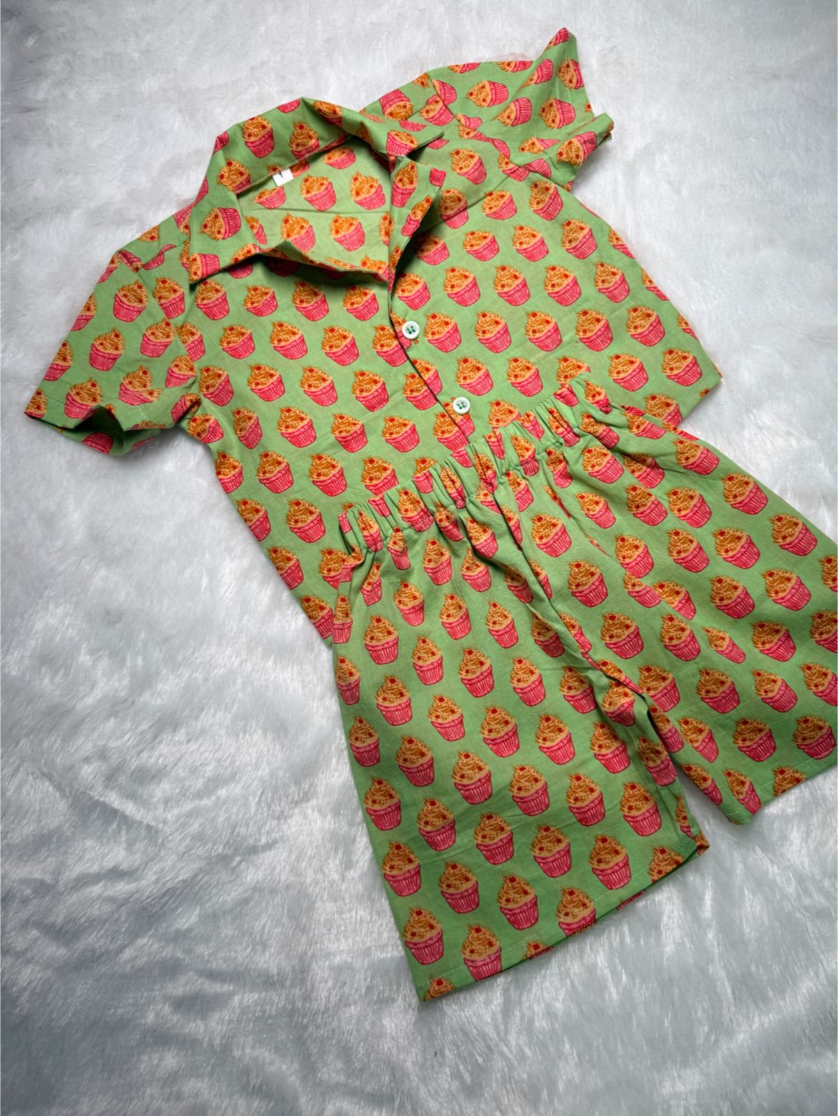 DAILY PLAY- U008 GREEN CUPCAKE  CO-ORD SET