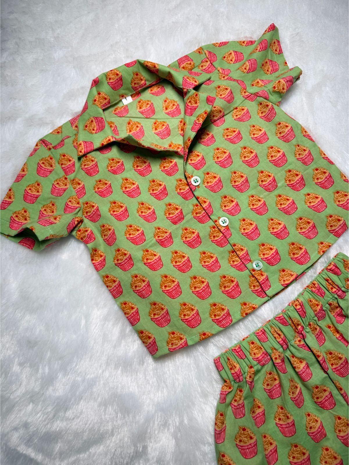 DAILY PLAY- U008 GREEN CUPCAKE  CO-ORD SET