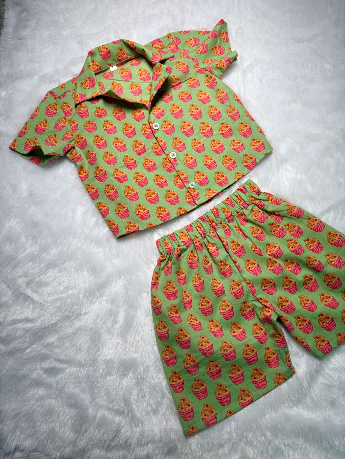 DAILY PLAY- U008 GREEN CUPCAKE  CO-ORD SET