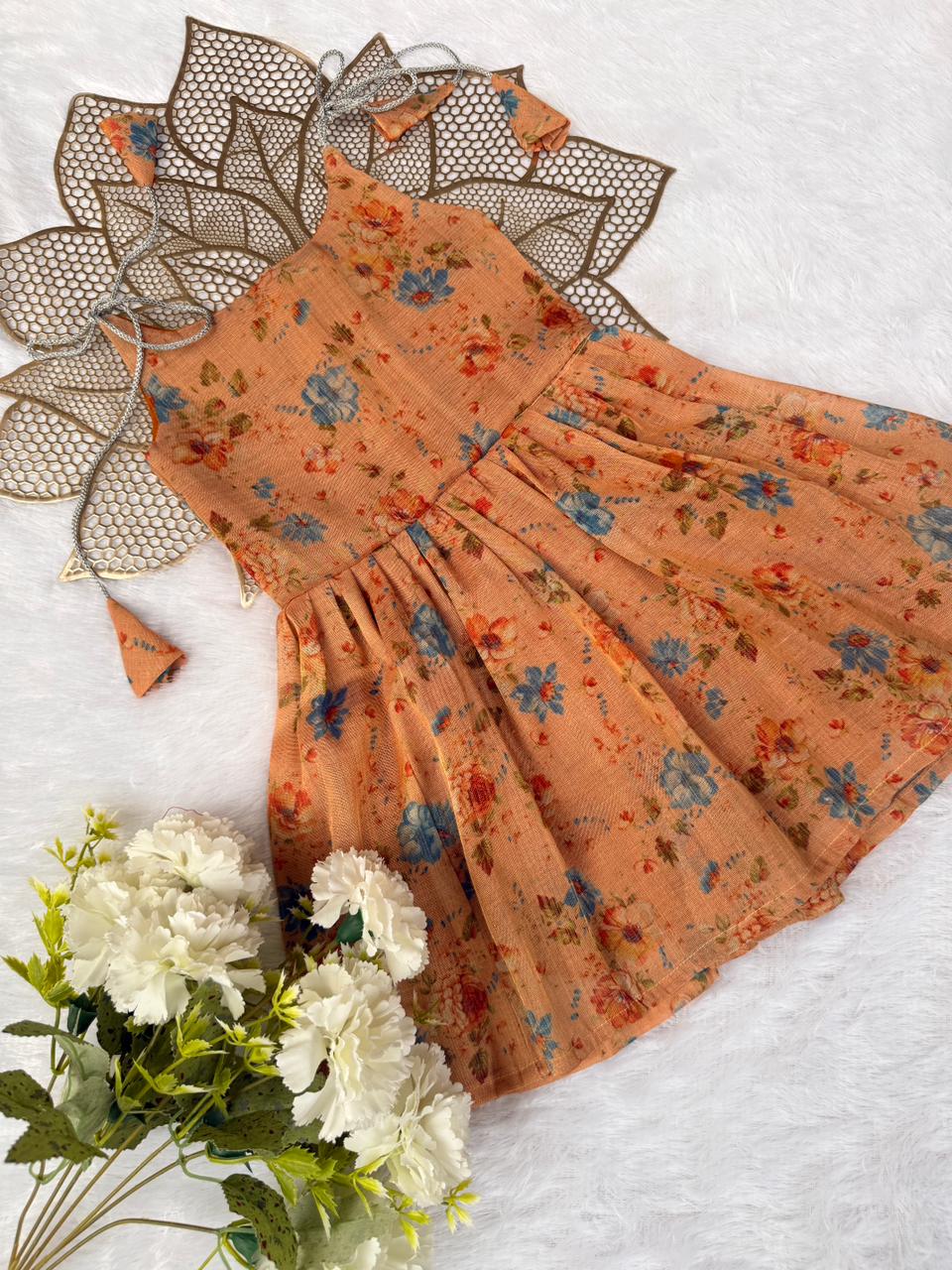 MEGA SALE-MS12- PEACH FROCK