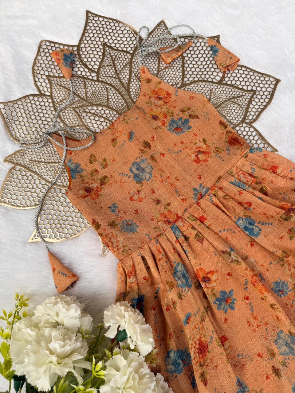 MEGA SALE-MS12- PEACH FROCK