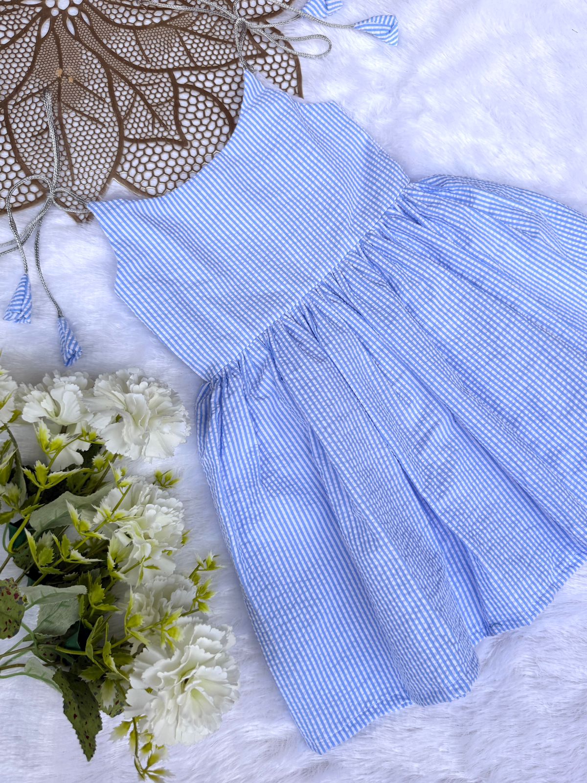 MEGA SALE -M227-  BLUE LINE FROCK
