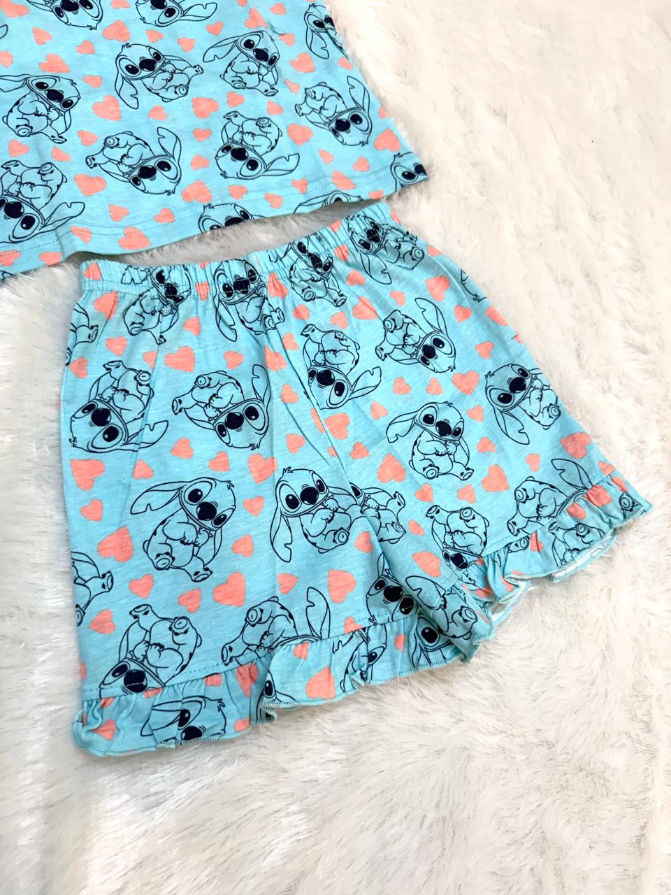 HAPPY LITTLES-HL009-BABY BLUE SHORT SET