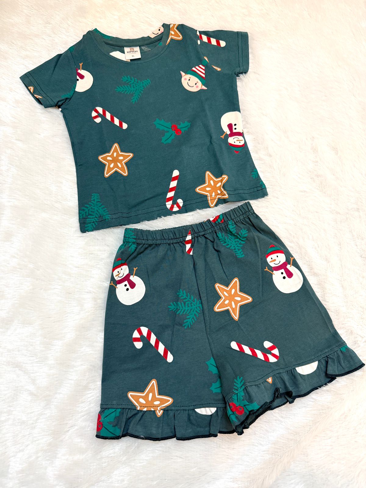 HAPPY LITTLES-HL010 -CASTLETON GREEN SHORT SET