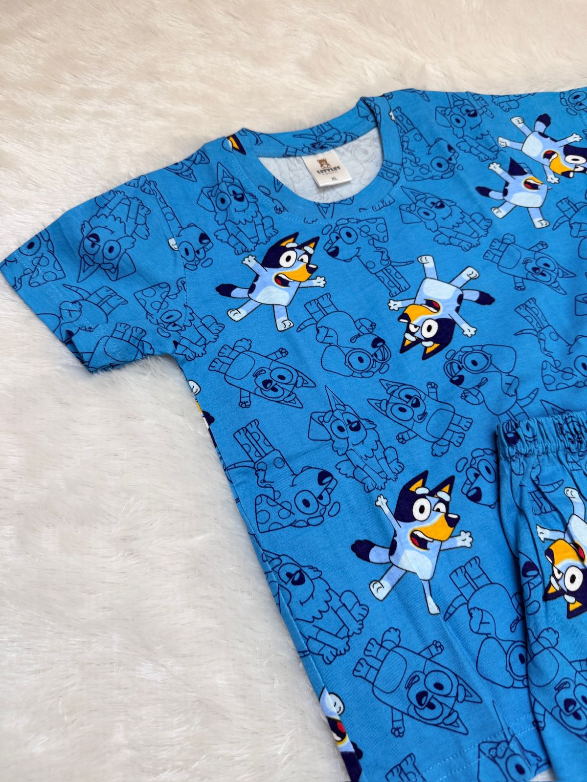 HAPPY LITTLES-HL023 -BLUE SHORTS SET
