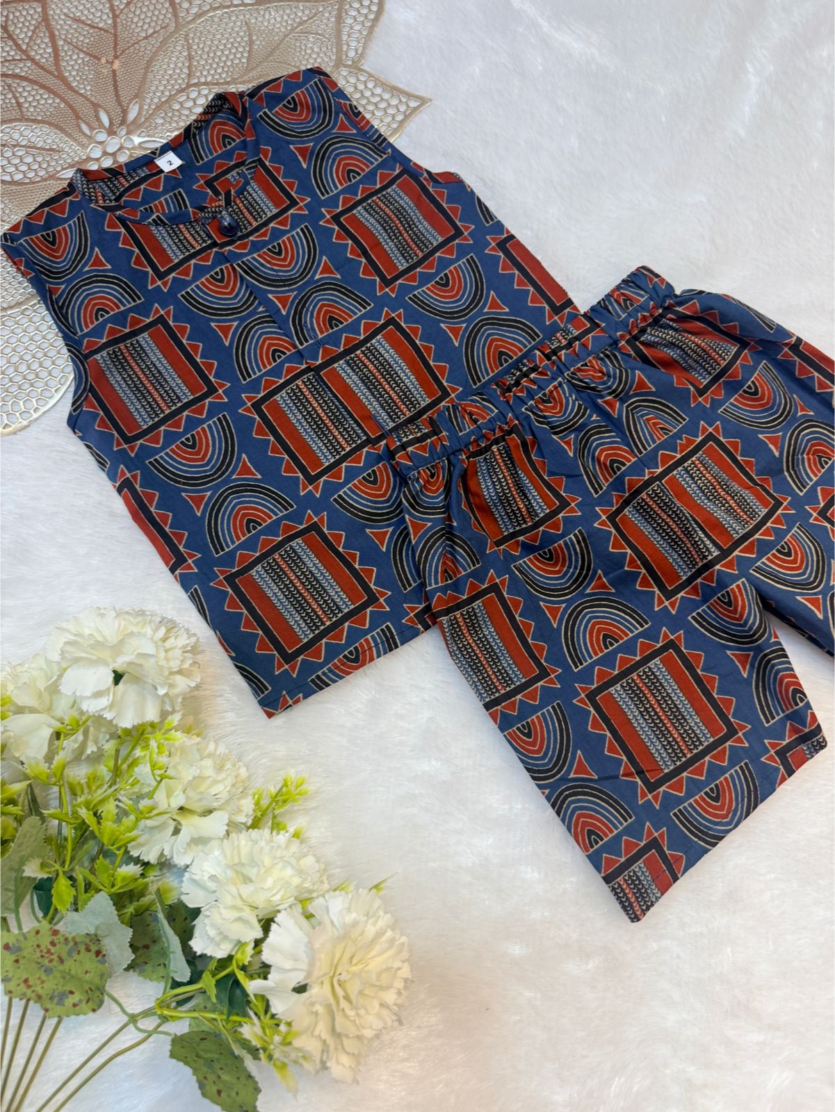 DAILY PLAY- U65 BLUE AND BLACK COORD SET