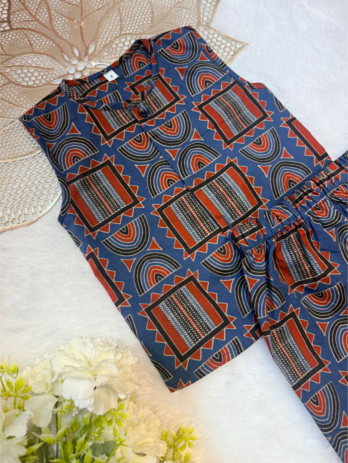DAILY PLAY- U65 BLUE AND BLACK COORD SET