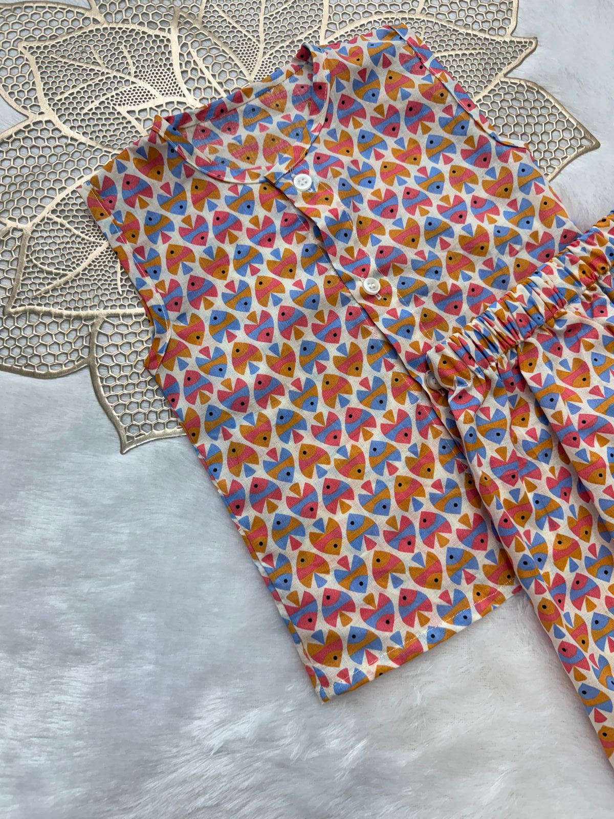 SUMMER -SC006- WHITE FISH COORD SET