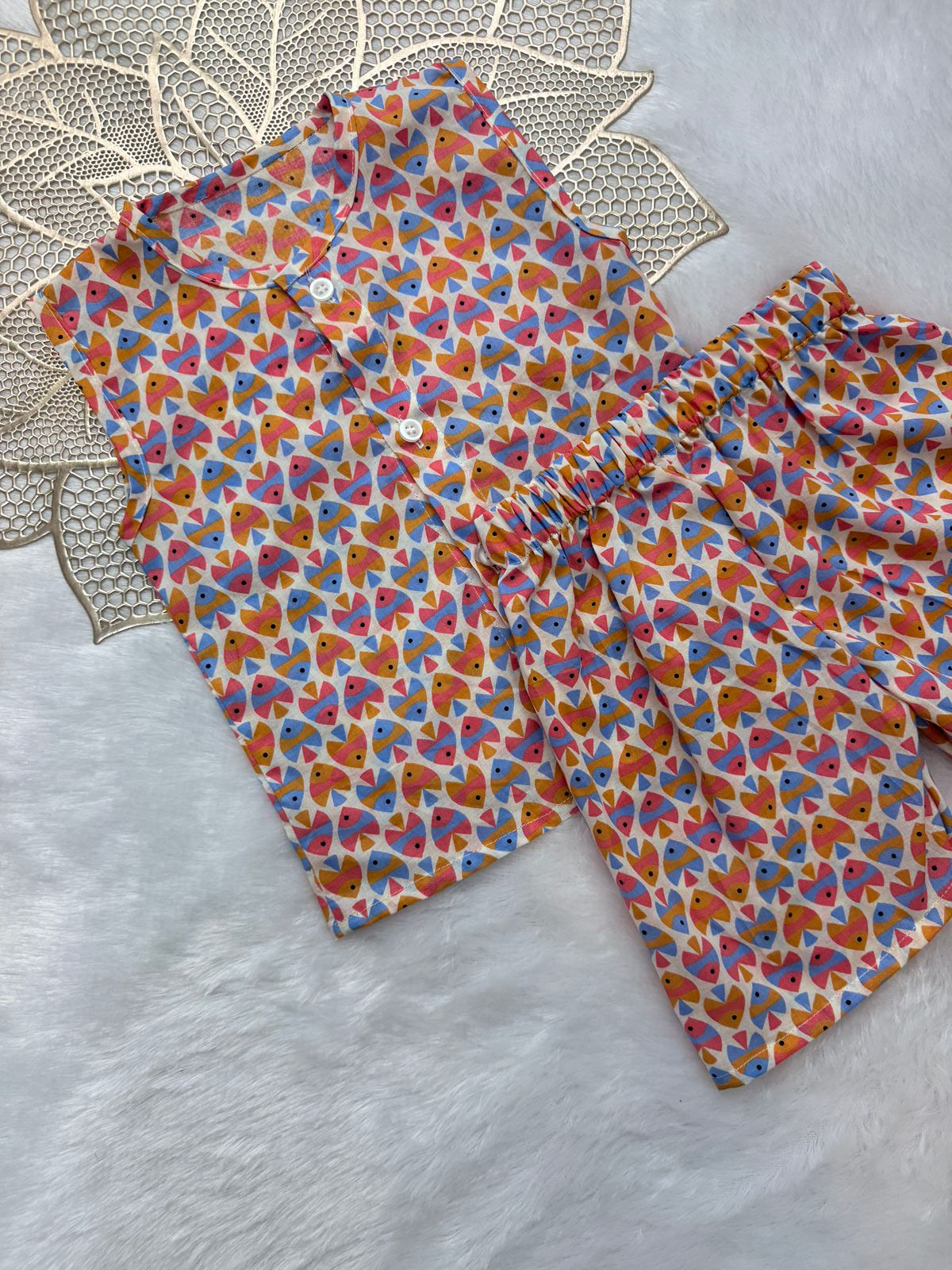 SUMMER -SC006- WHITE FISH COORD SET