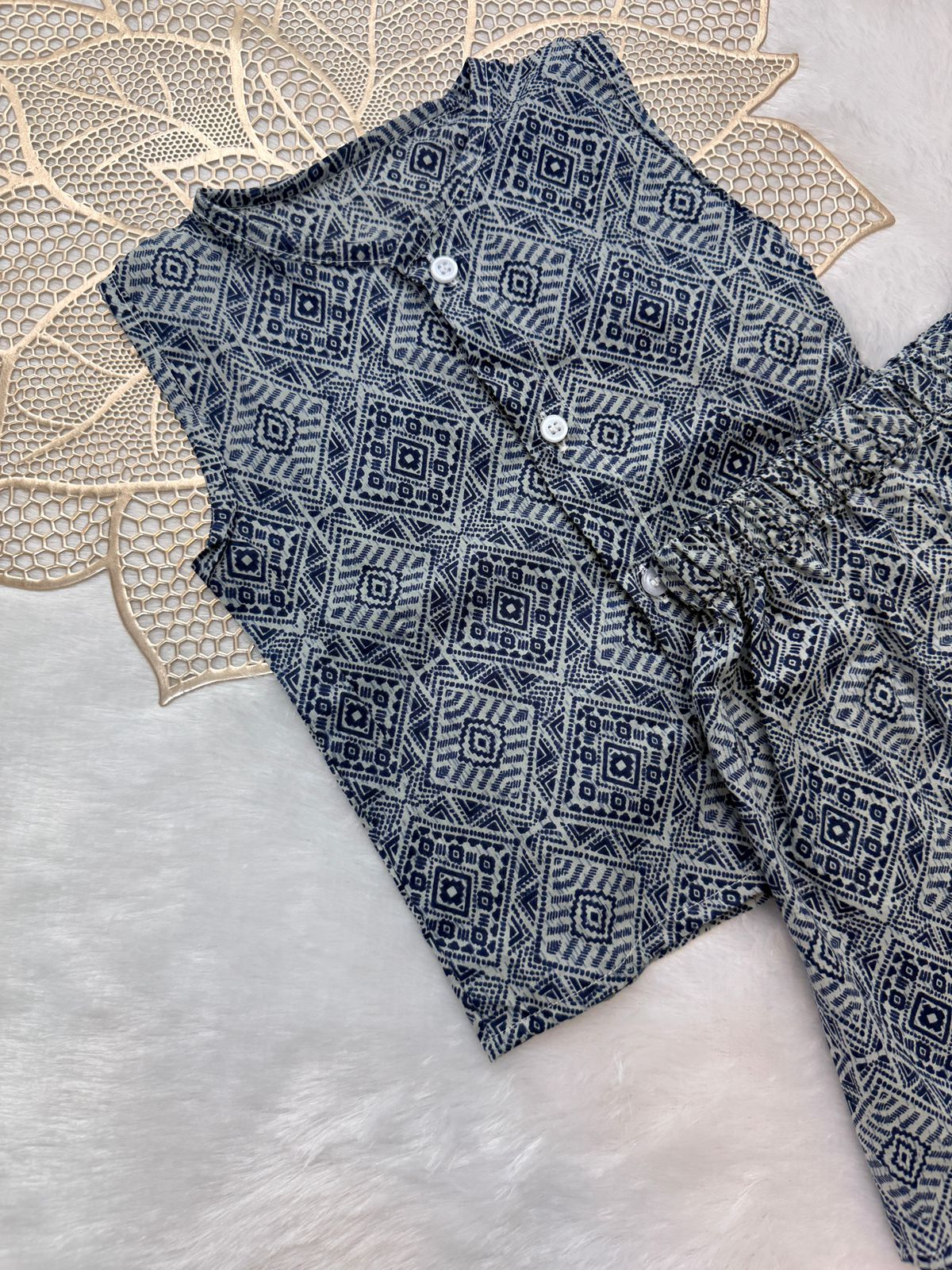 SUMMER -SC005- BLUE ASH COORD SET