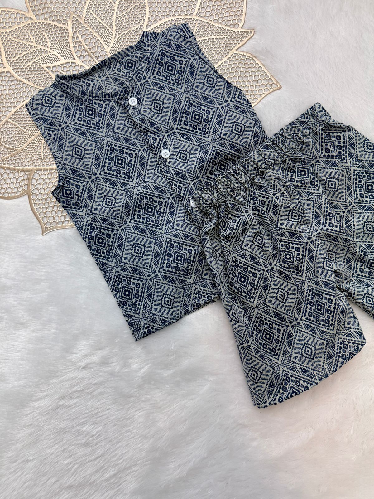 SUMMER -SC005- BLUE ASH COORD SET