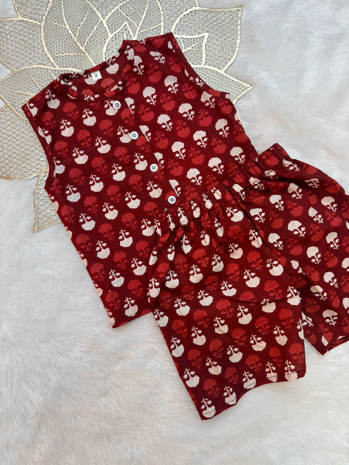 SUMMER -SC105-RED COORD SET