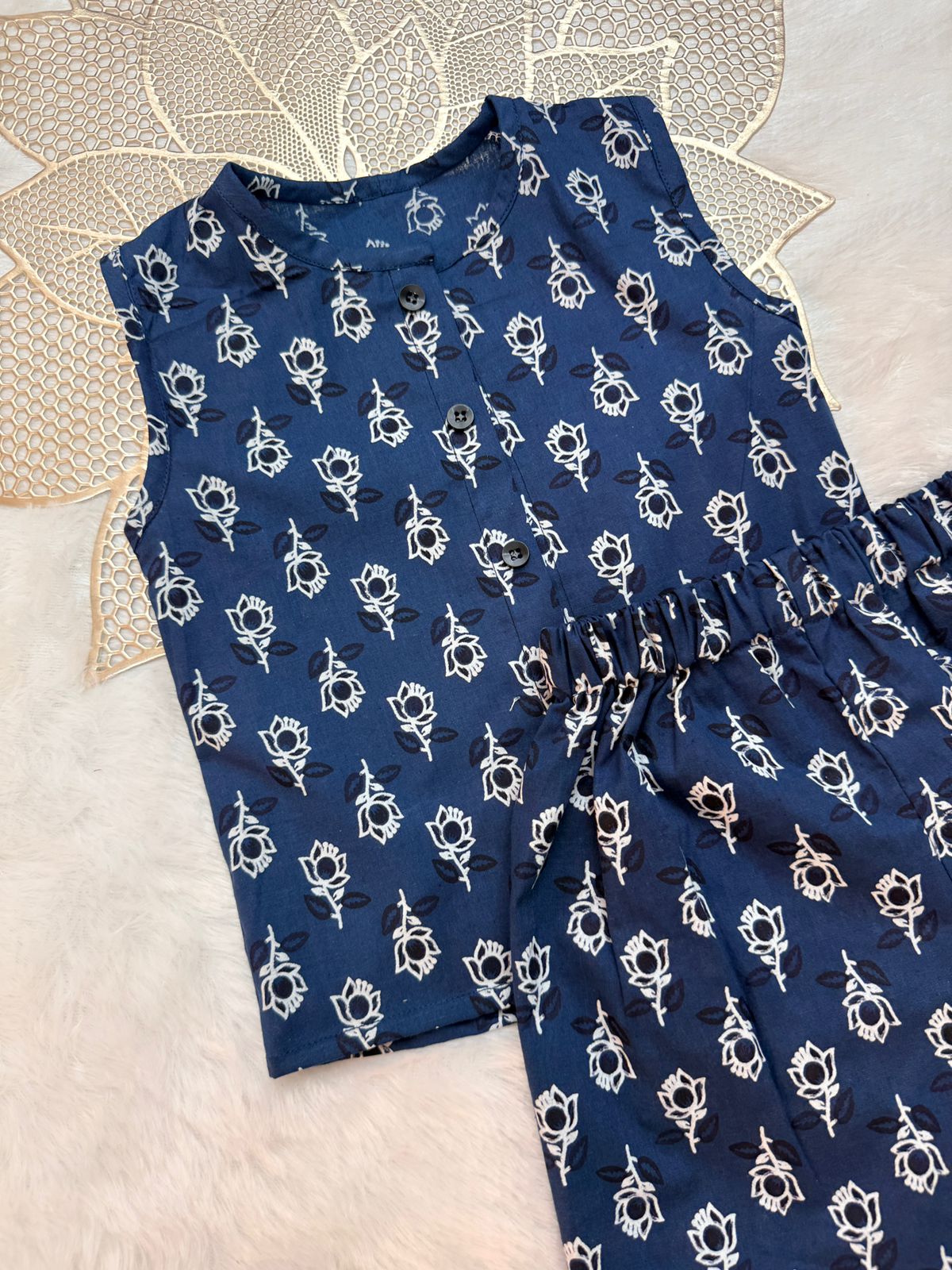 SUMMER -SC107- INDIGO LOTUS COORD SET