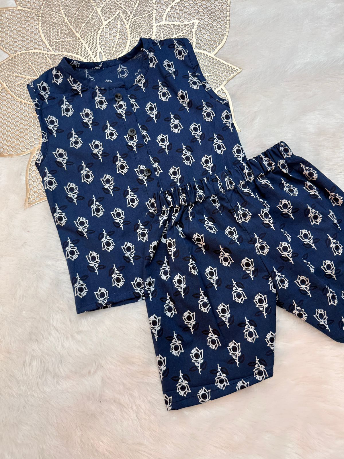 SUMMER -SC107- INDIGO LOTUS COORD SET