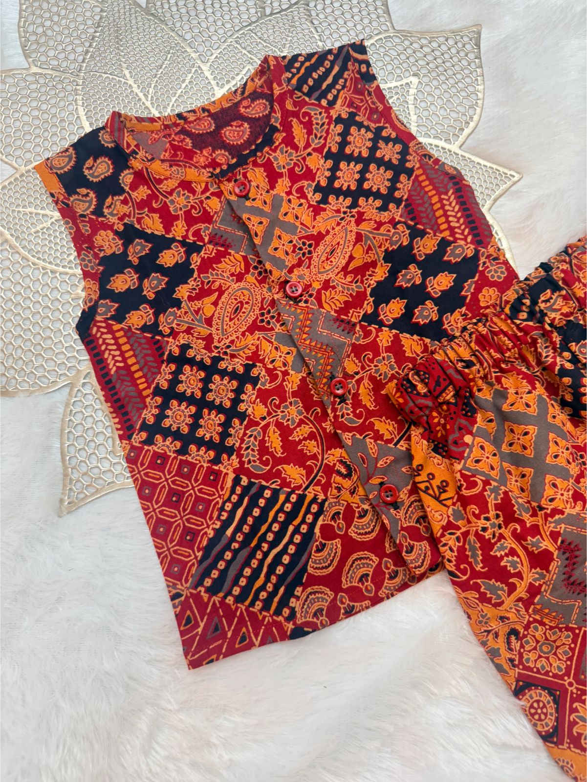 SUMMER -SC007- Multicolor Ajrakh COORD SET
