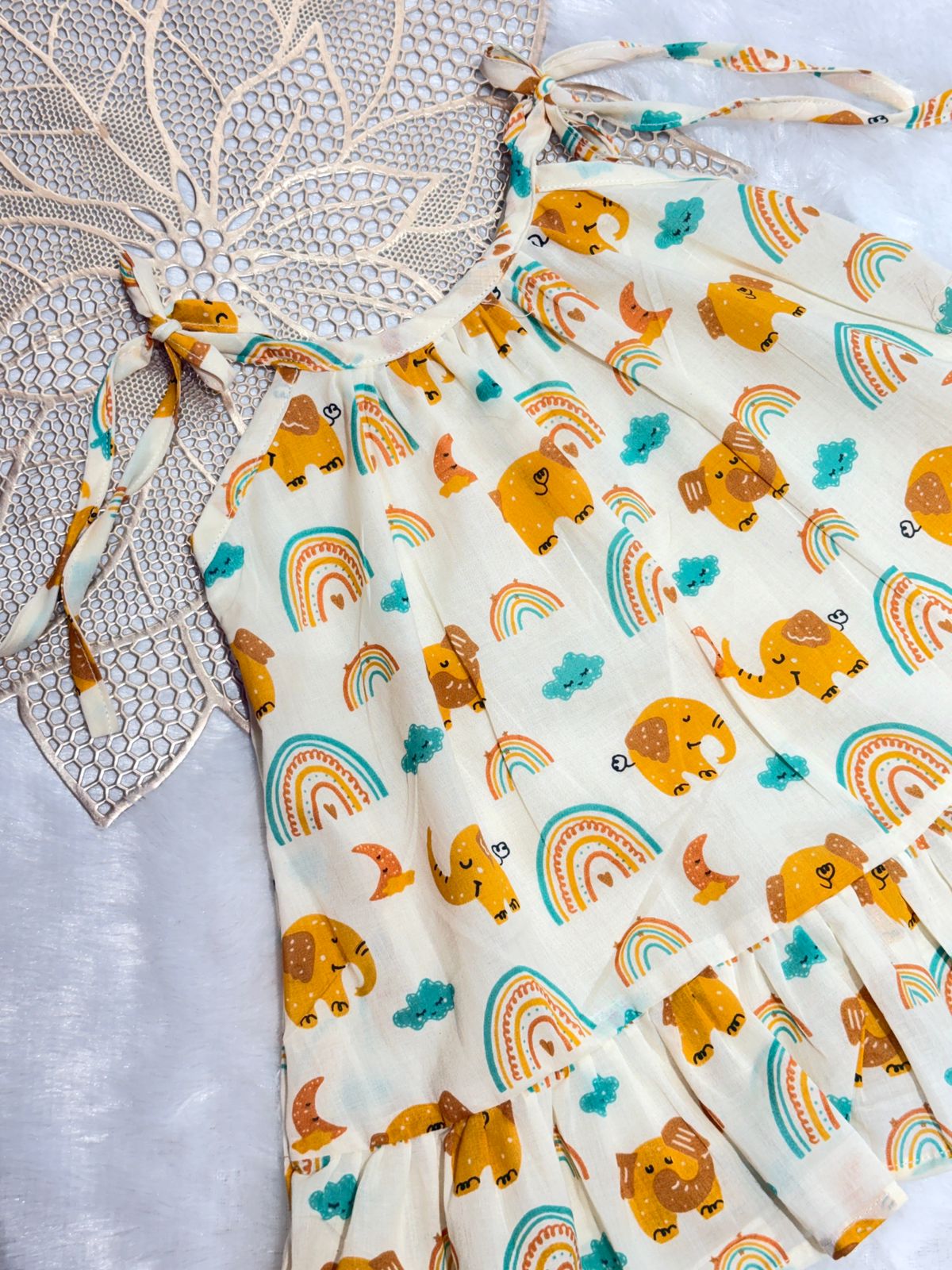 MINI GLOW- SC411- YELLOW ELEPHANT FROCK