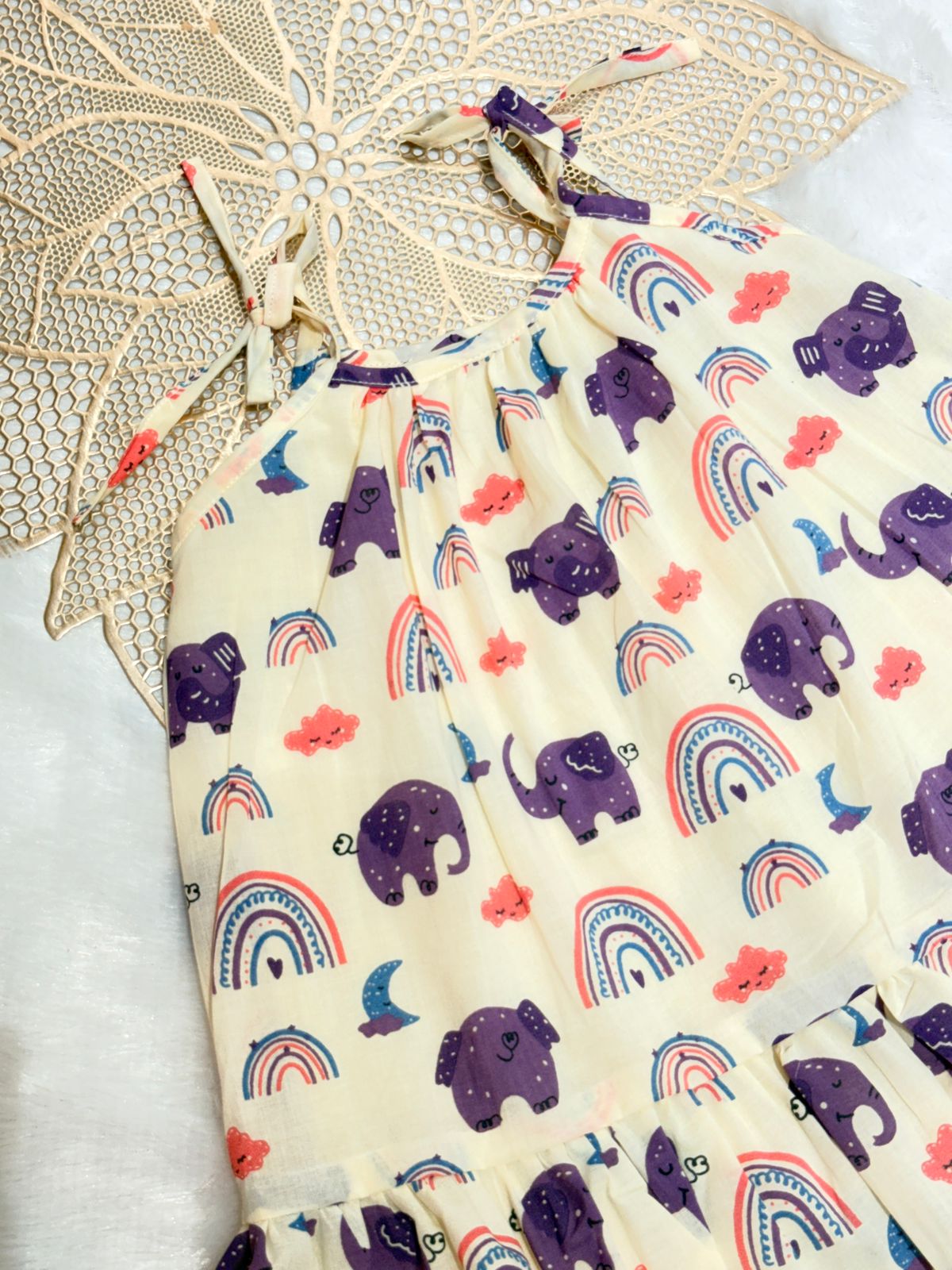 MINI GLOW- SC412- VIOLET ELEPHANT FROCK