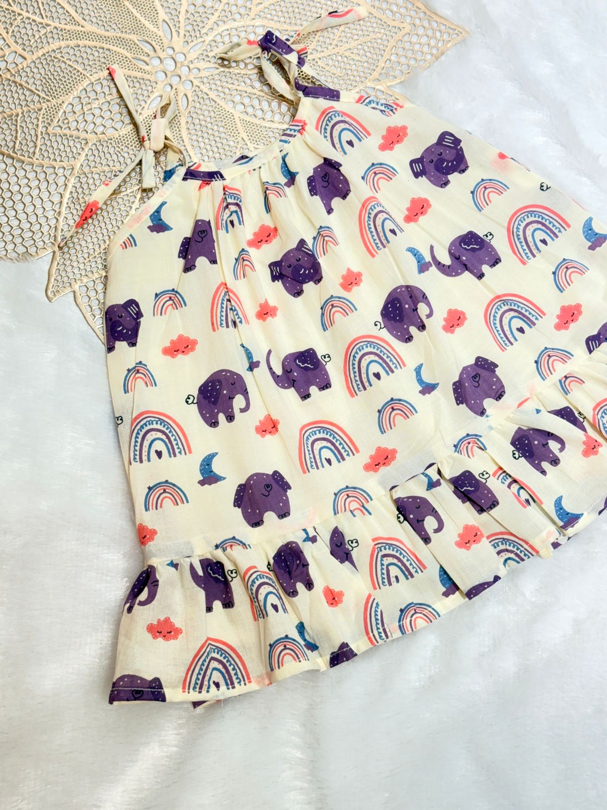 MINI GLOW- SC412- VIOLET ELEPHANT FROCK