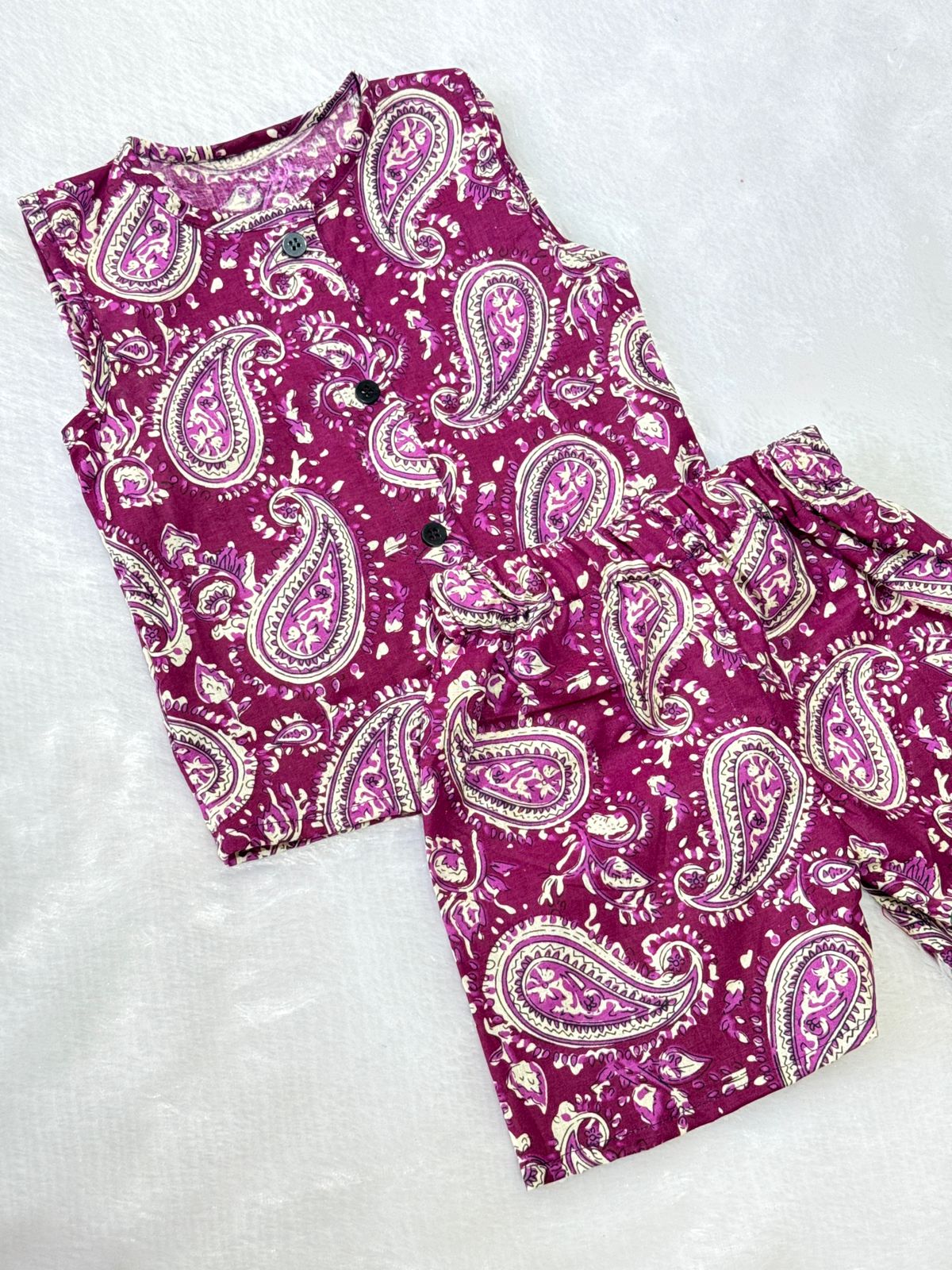 DAILY PLAY-SC503-PURPLE PAISLEY SUMMER COORD SET