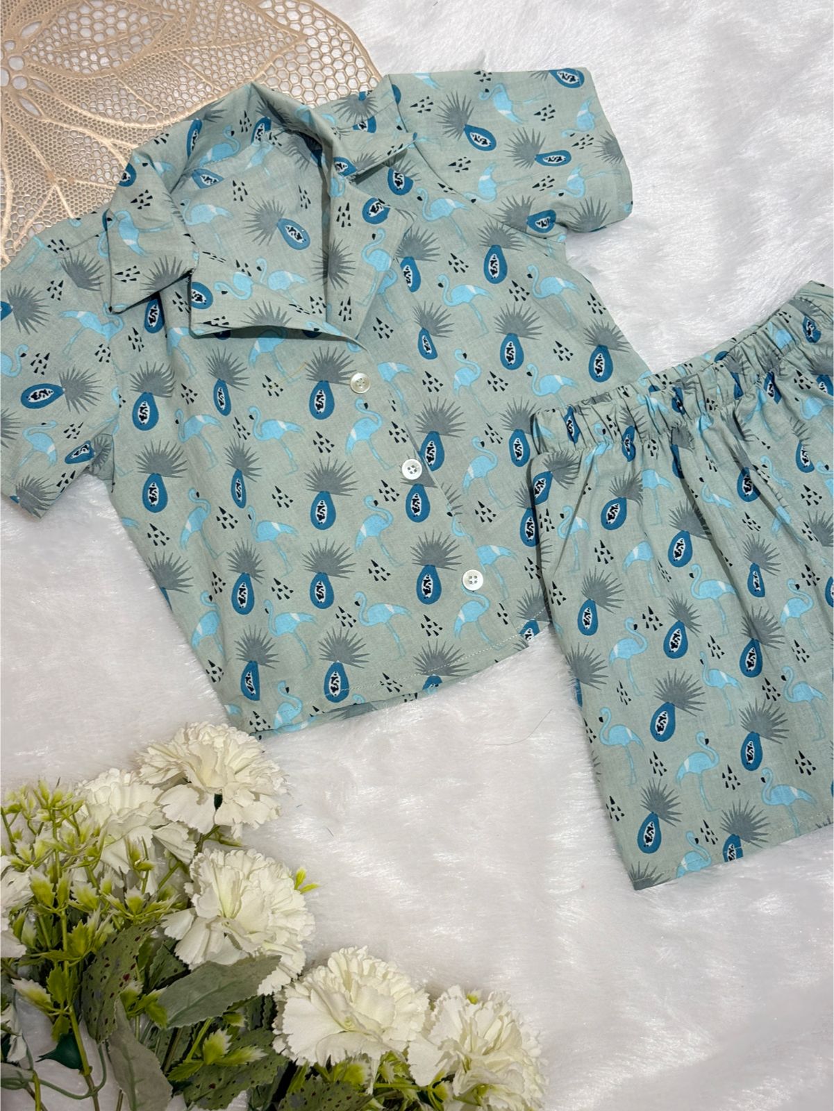 DAILY PLAY- SS605 GREY BLUE CO-ORD SET