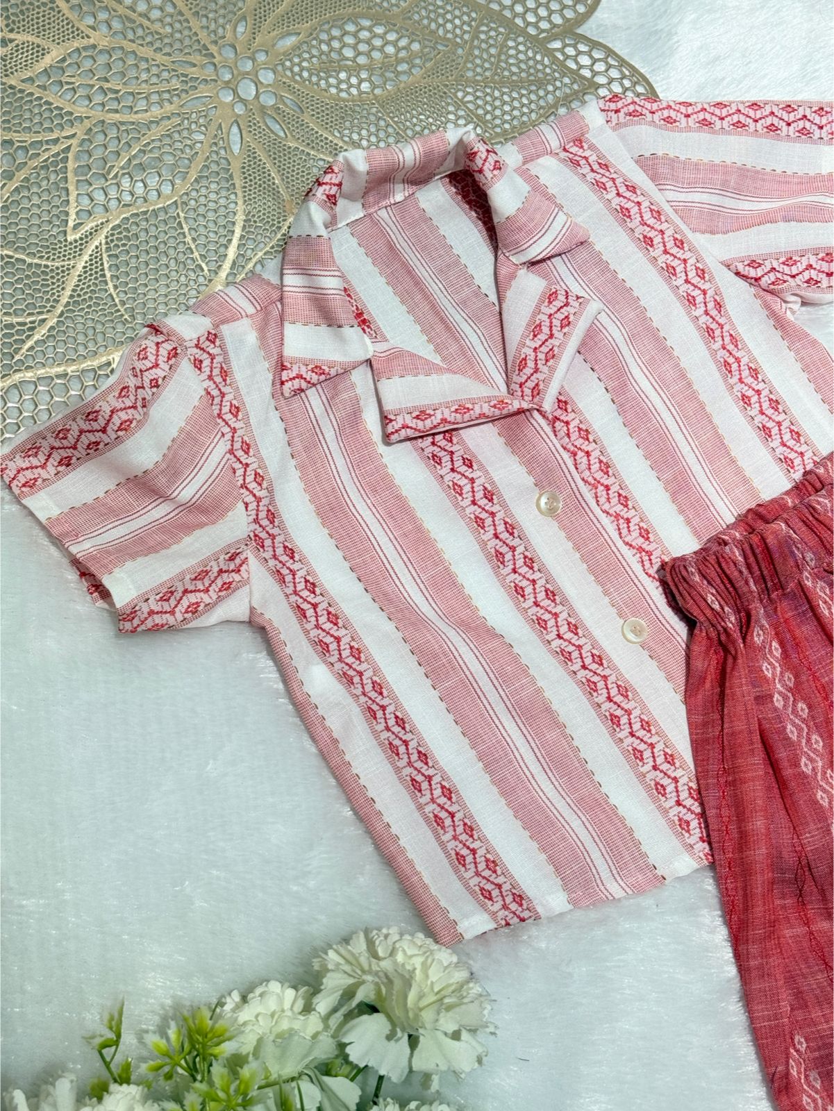 DAILY PLAY- SS604 RED CO-ORD SET
