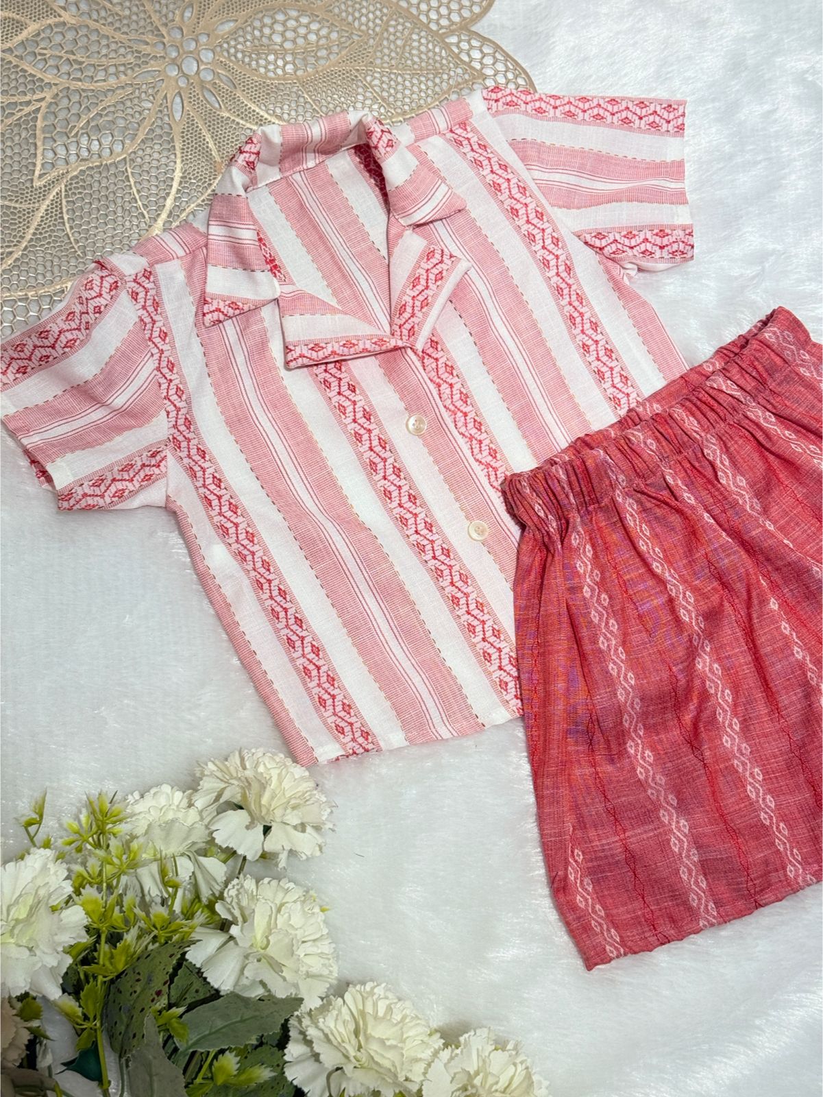 DAILY PLAY- SS604 RED CO-ORD SET