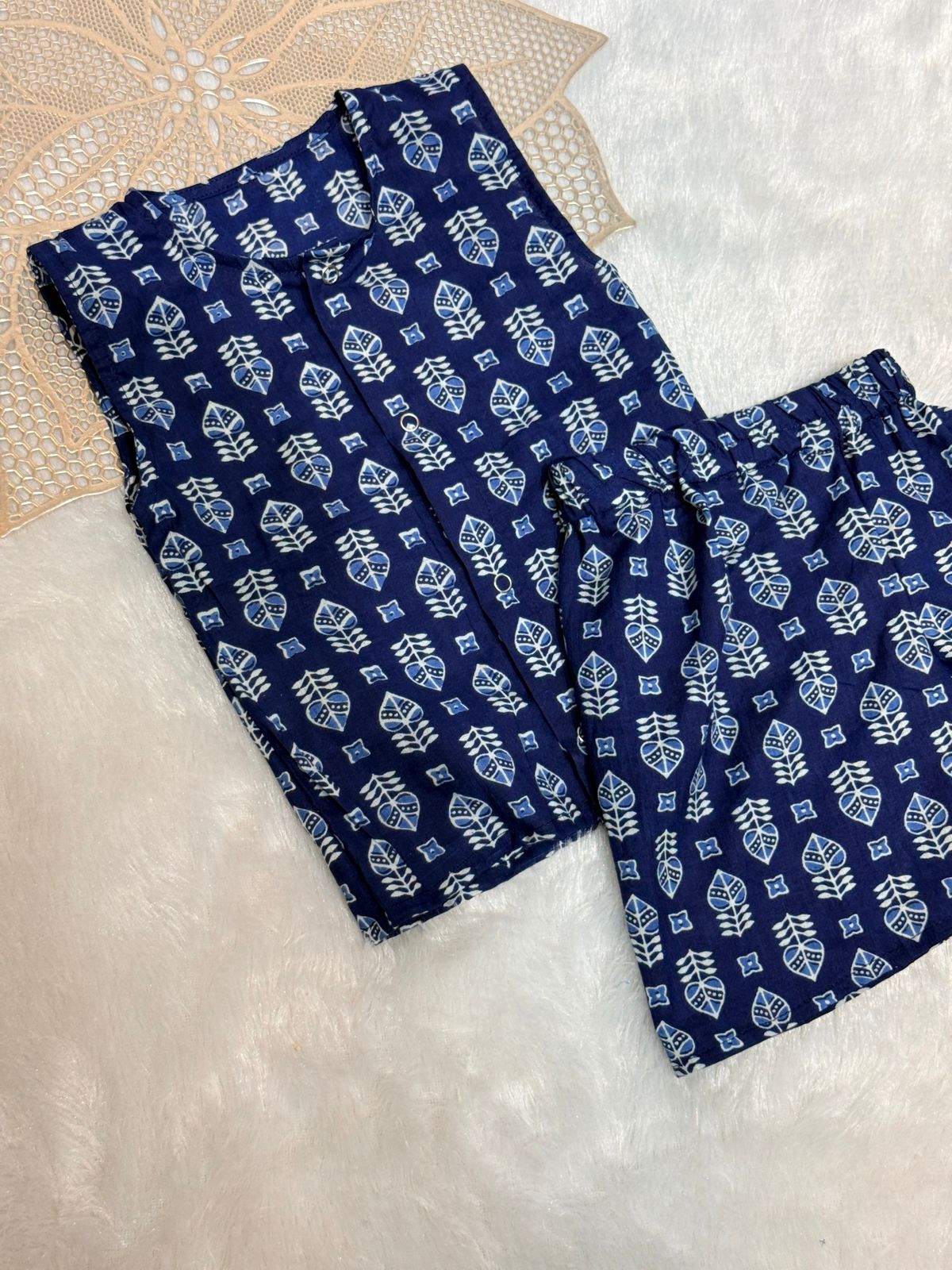 DAILY PLAY -SC807-INDIGO LEAF UNISEX COORD SET