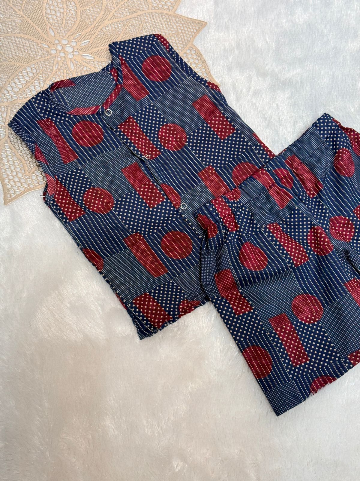 DAILY PLAY -SC810-INDIGO RED UNISEX COORD SET