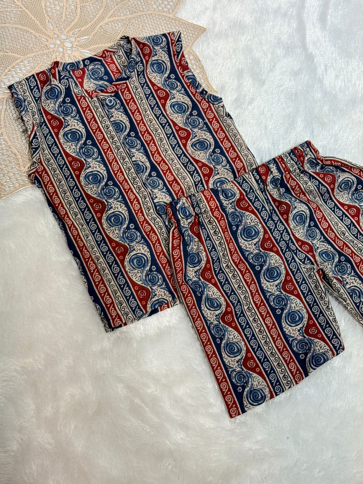 DAILY PLAY -SC806-INDIGO SWRIL UNISEX COORD SET
