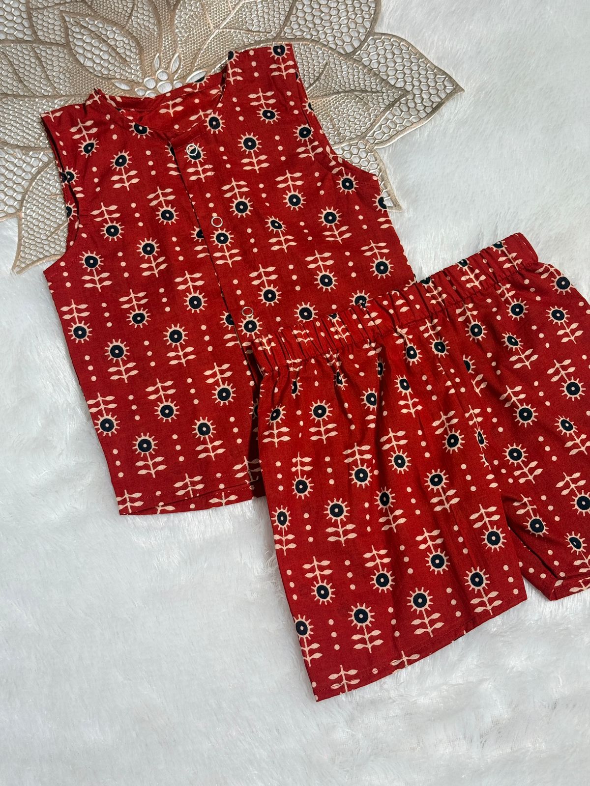 DAILY PLAY -SC820- RED AND BLACK  SUMMER COORD SET