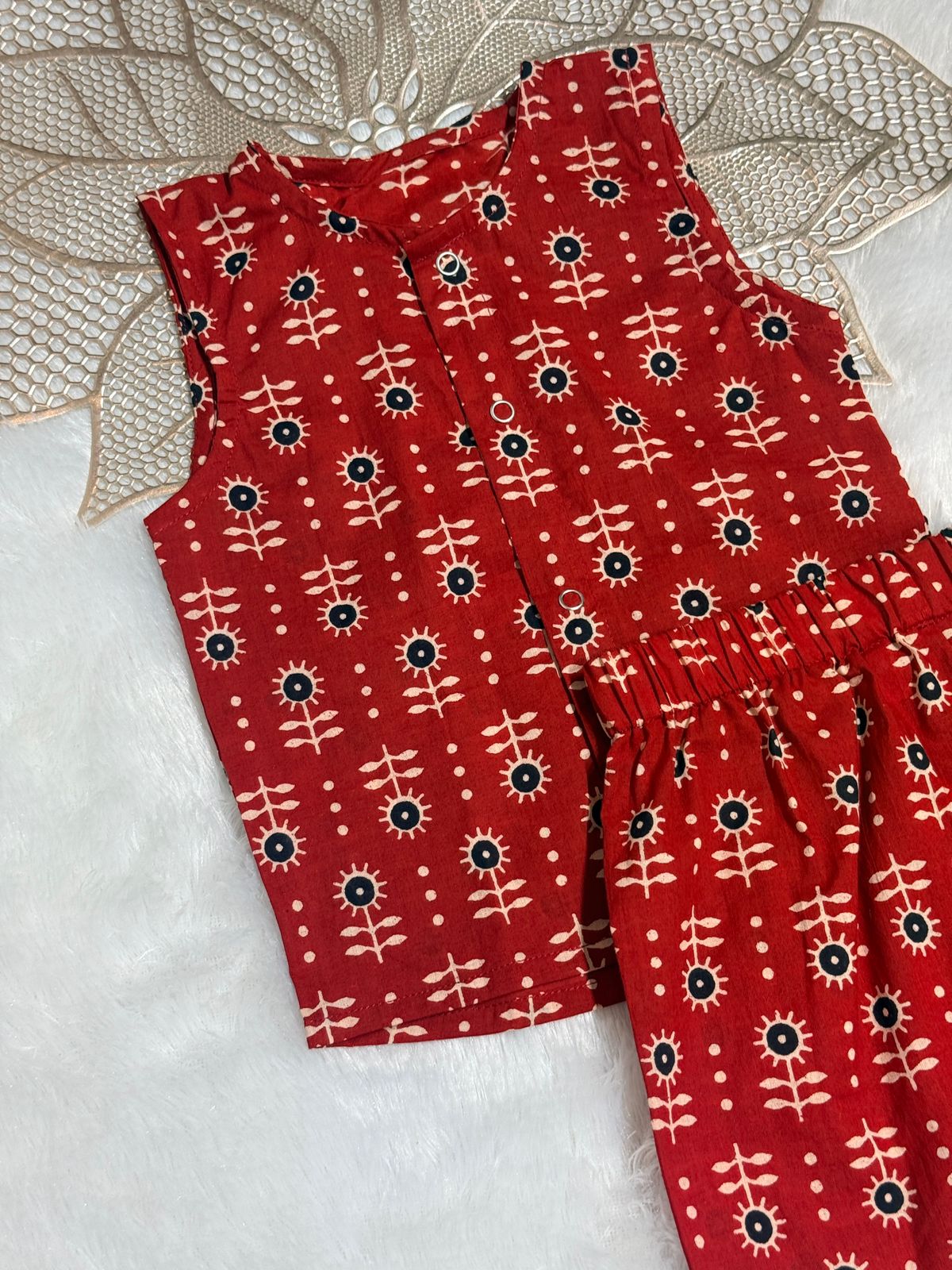 DAILY PLAY -SC820- RED AND BLACK  SUMMER COORD SET