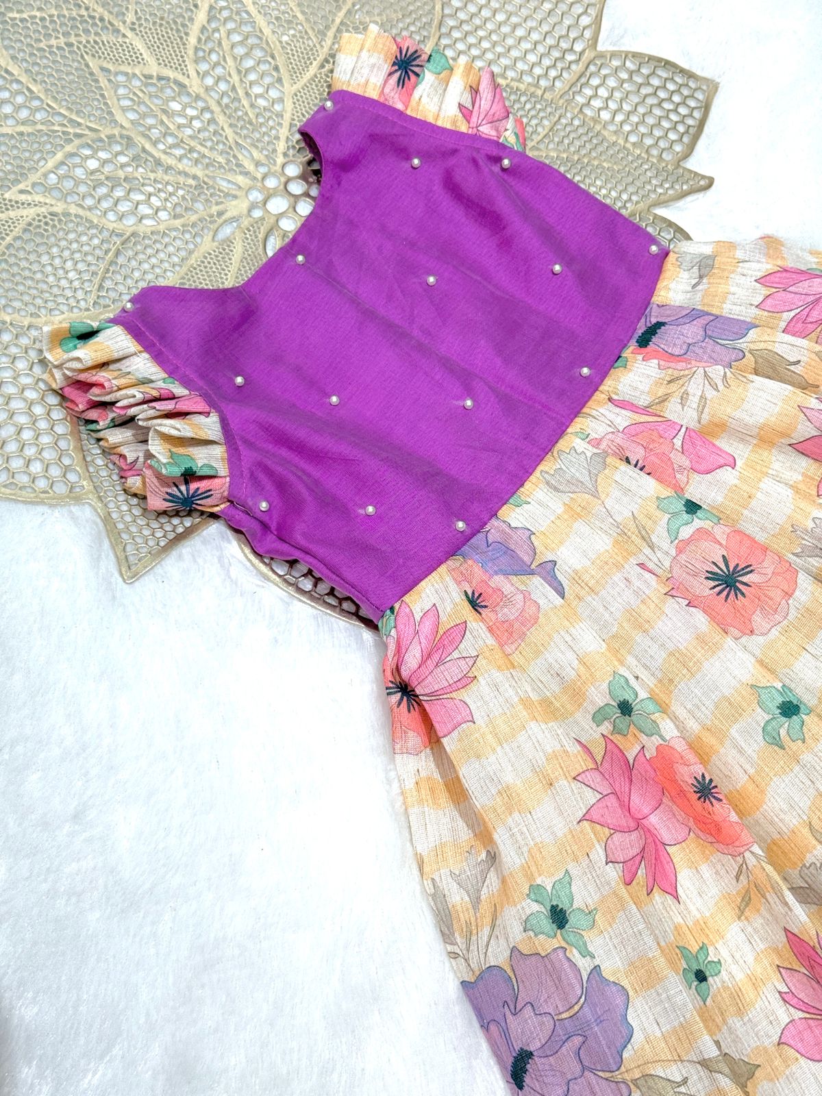 BABY BLOOM- SC907 LAVENDER DESIGNER FROCK