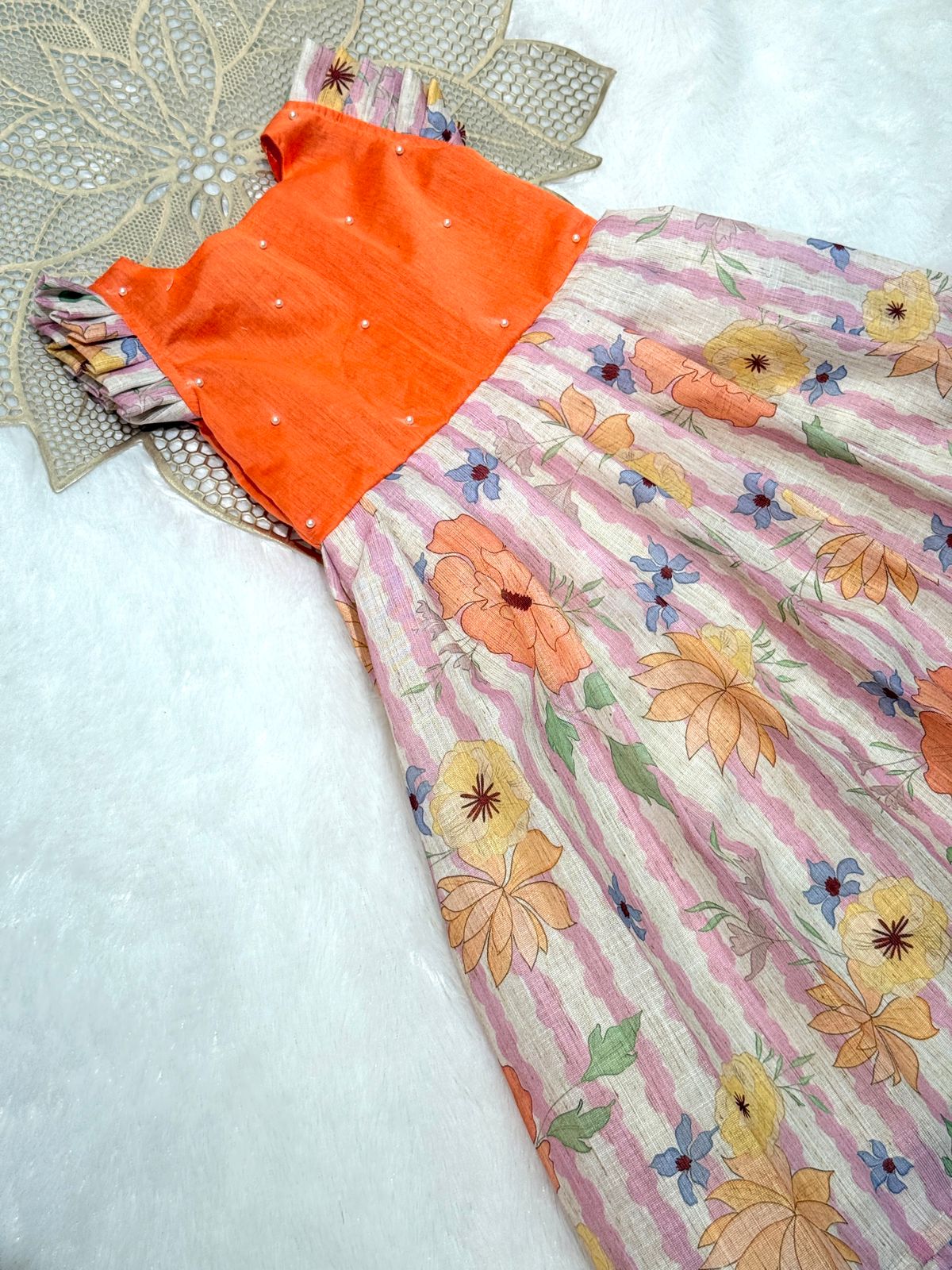 BABY BLOOM- SC908 CANDY ORANGE DESIGNER FROCK