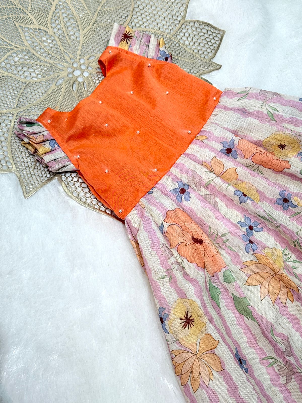 BABY BLOOM- SC908 CANDY ORANGE DESIGNER FROCK