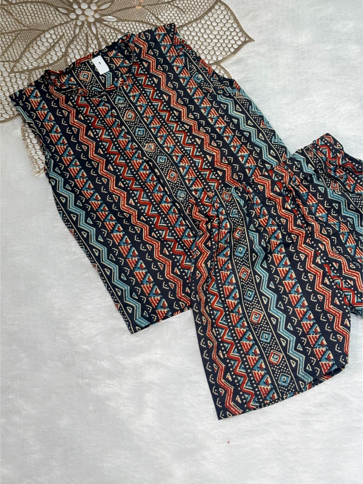 DAILY PLAY -NSC008-BLACK ZIGZAG COORDSET