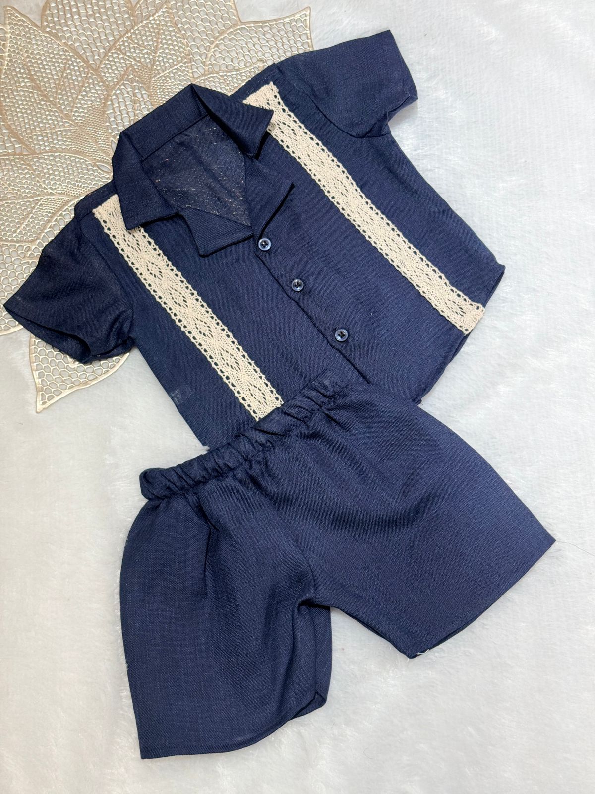 DAILY PLAY- NSC018-ROYAL BLUE LACE CO-ORD SET