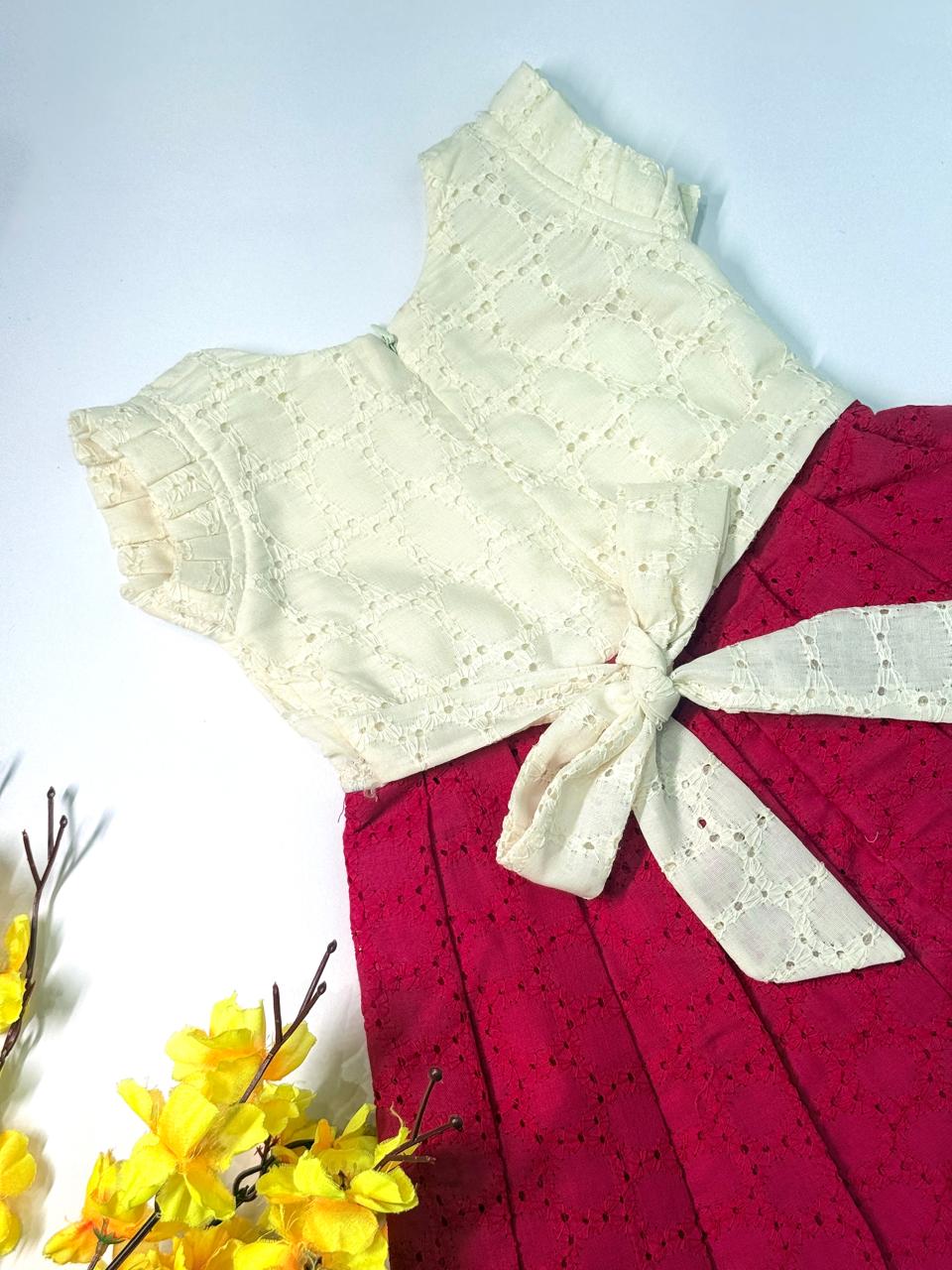 SUNBLUSH- SC911- PINK AND WHITE LILY FROCK