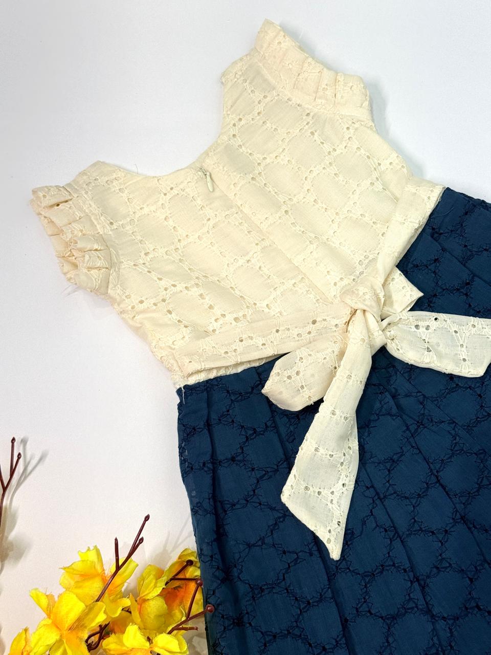 SUNBLUSH- SC912- BLUE AND WHITE LILY FROCK