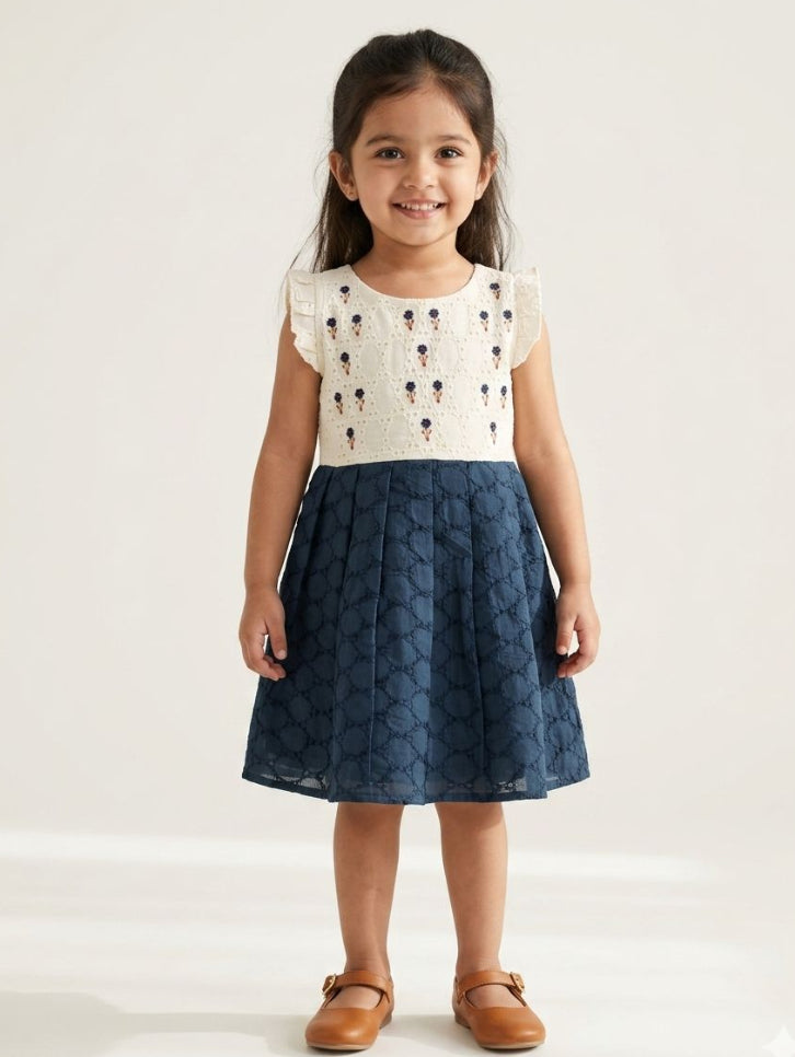 SUNBLUSH- SC912- BLUE AND WHITE LILY FROCK