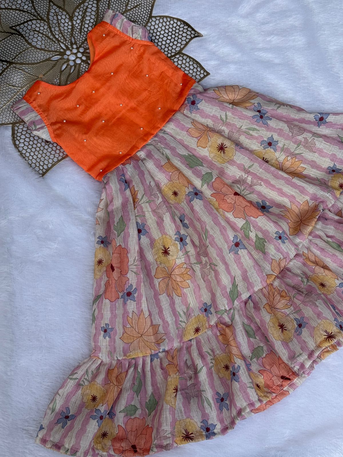 BABY BLOOM- SC908 CANDY ORANGE DESIGNER FROCK