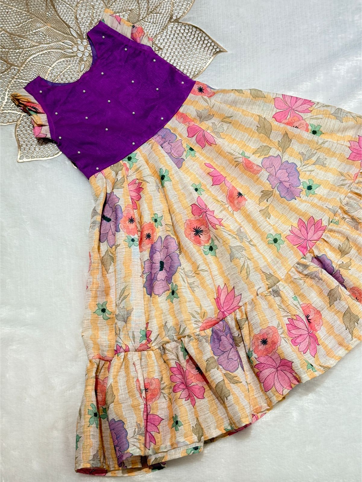 BABY BLOOM- SC907 LAVENDER DESIGNER FROCK