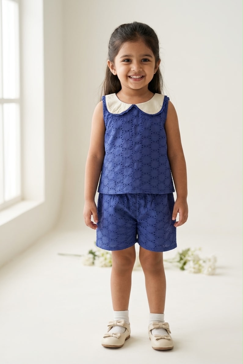 WONDERLAND- NY002 ROYAL BLUE Hakoba Co-ord Set