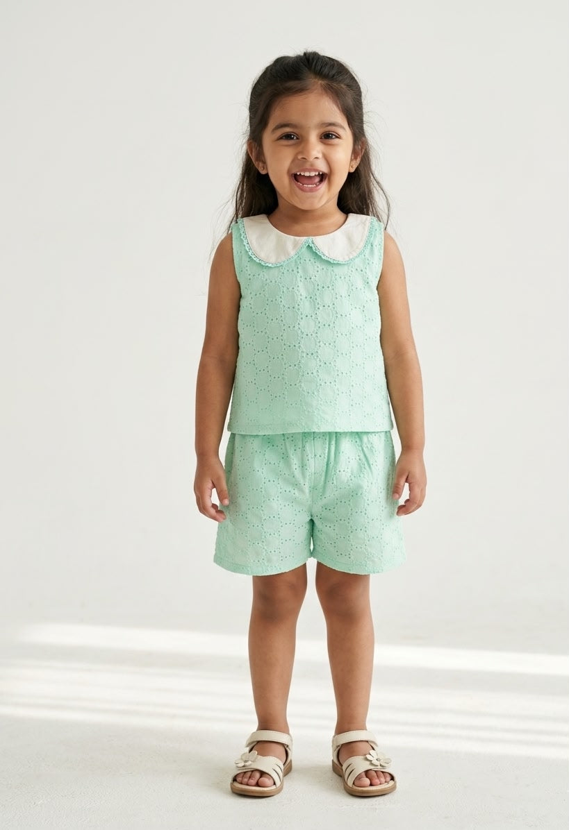 WONDERLAND- NY004 SEA GREEN Hakoba Co-ord Set