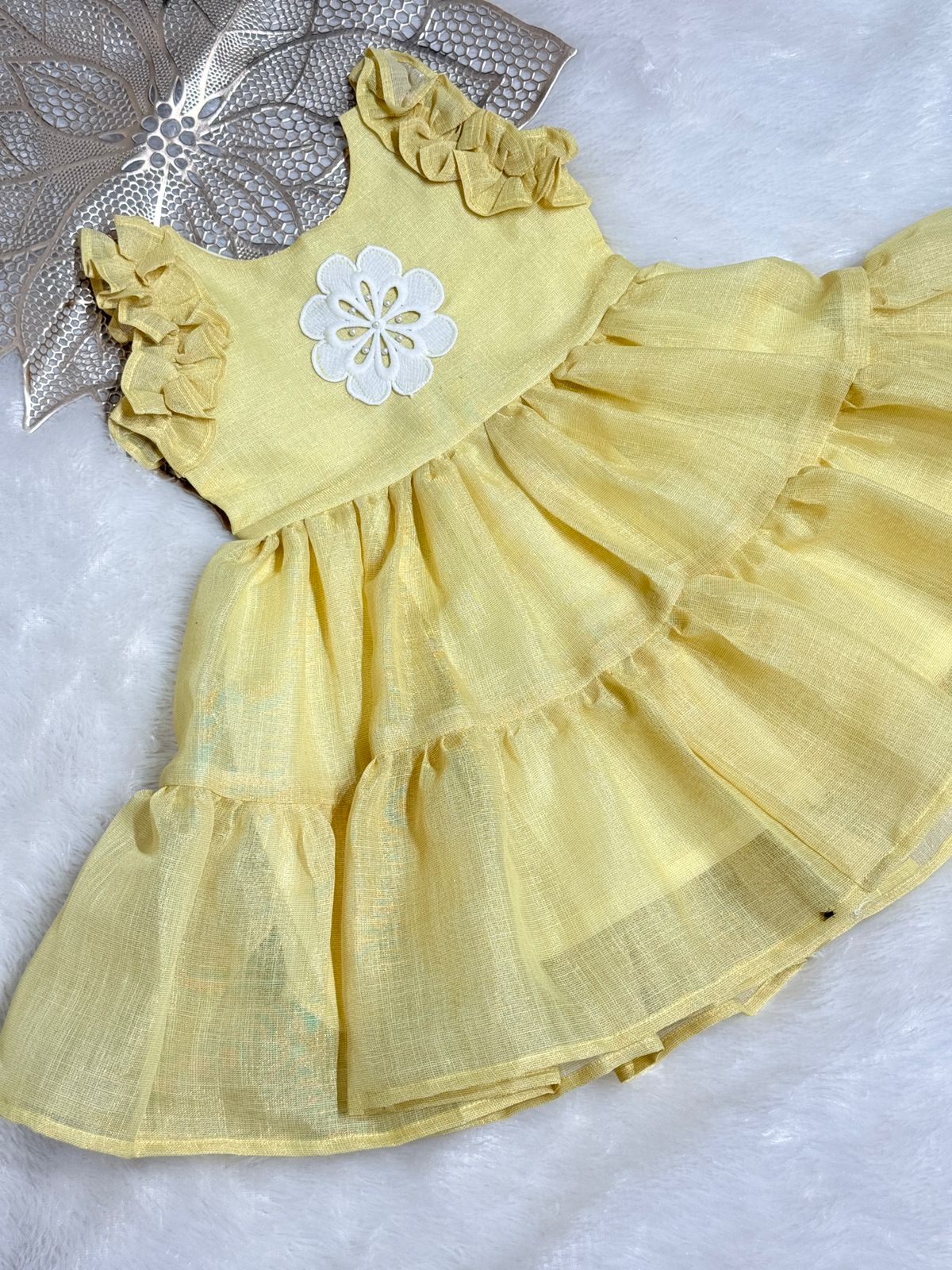 SUNBLUSH- NY006- YELLOW TISSUE FROCK