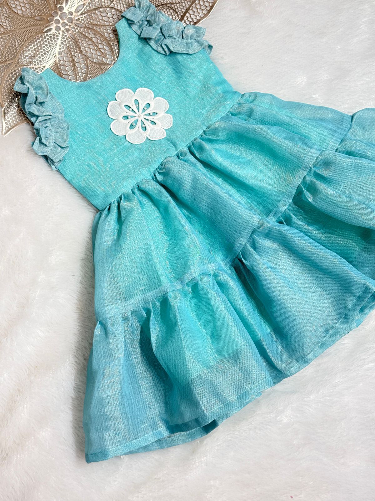 SUNBLUSH- NY005- BLUE TISSUE FROCK