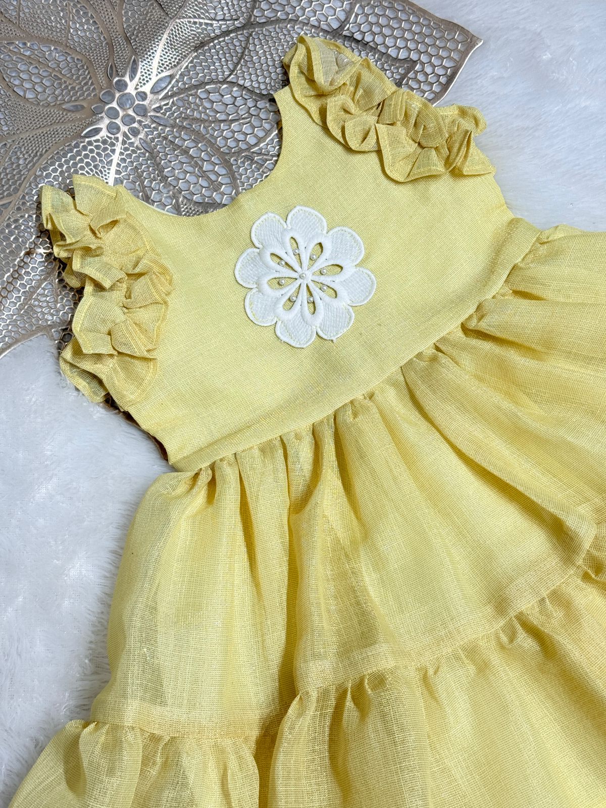 SUNBLUSH- NY006- YELLOW TISSUE FROCK