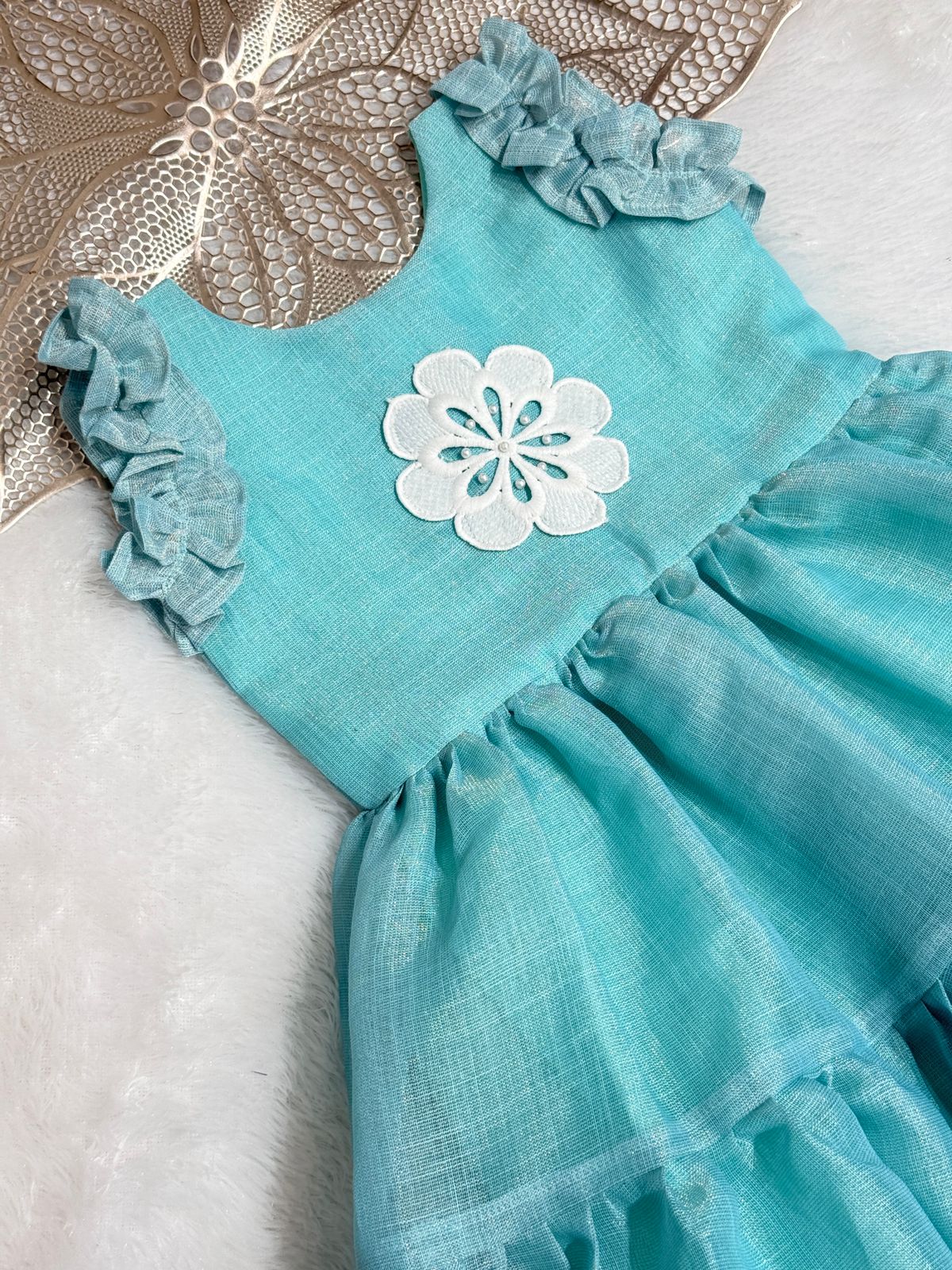 SUNBLUSH- NY005- BLUE TISSUE FROCK