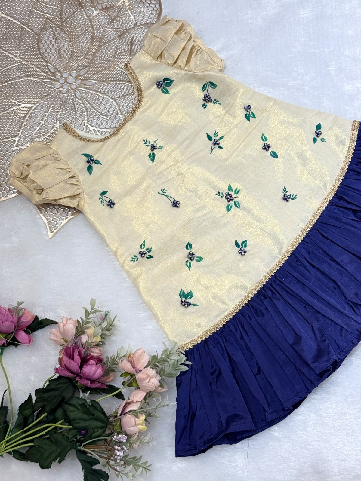 ONAM2026- 11- BLUEBERRY BLISS DROP FROCK