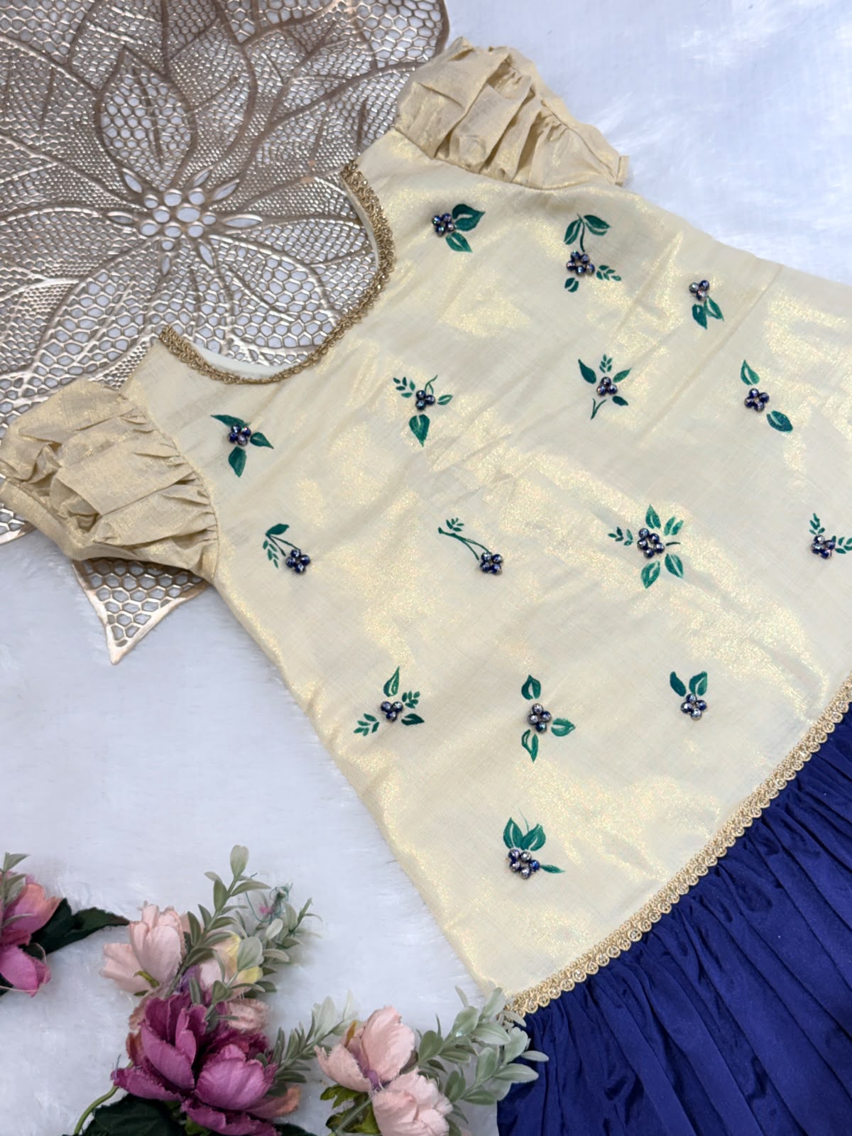 ONAM2026- 11- BLUEBERRY BLISS DROP FROCK