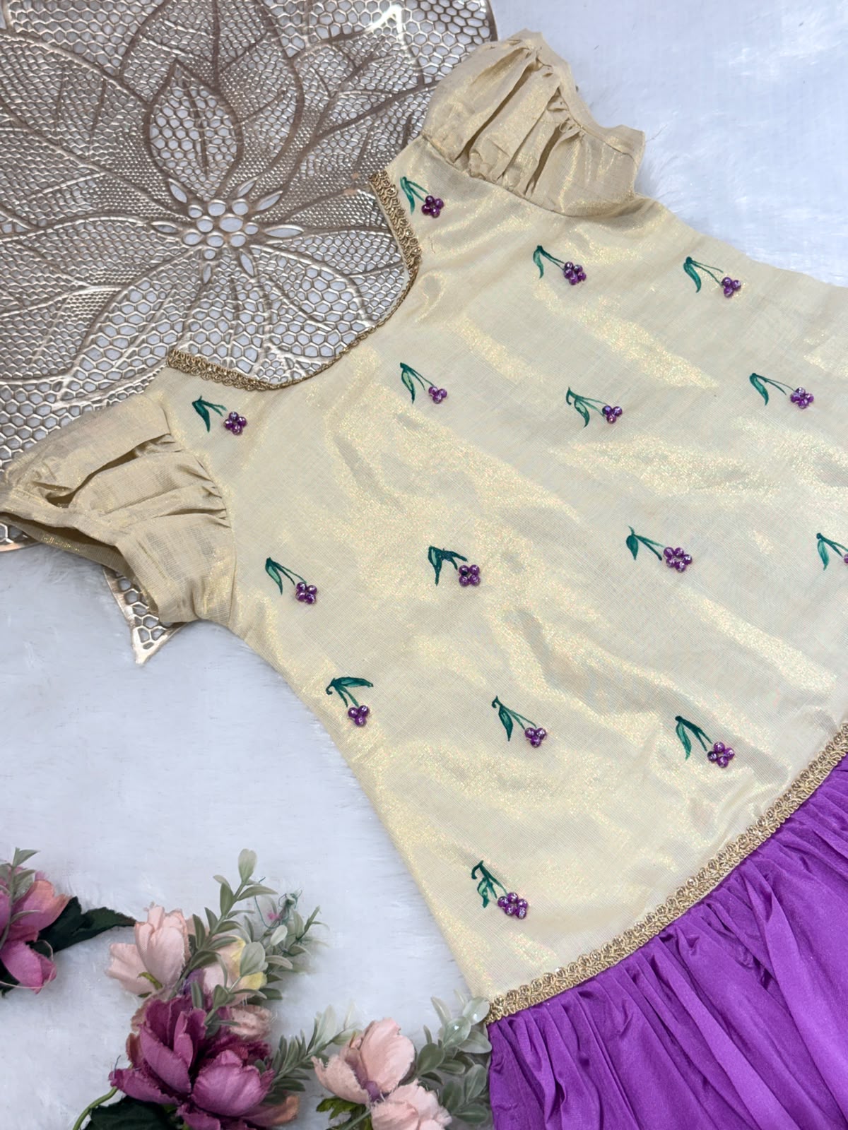 ONAM2026- 13- LAVENDER BERRY DROP FROCK